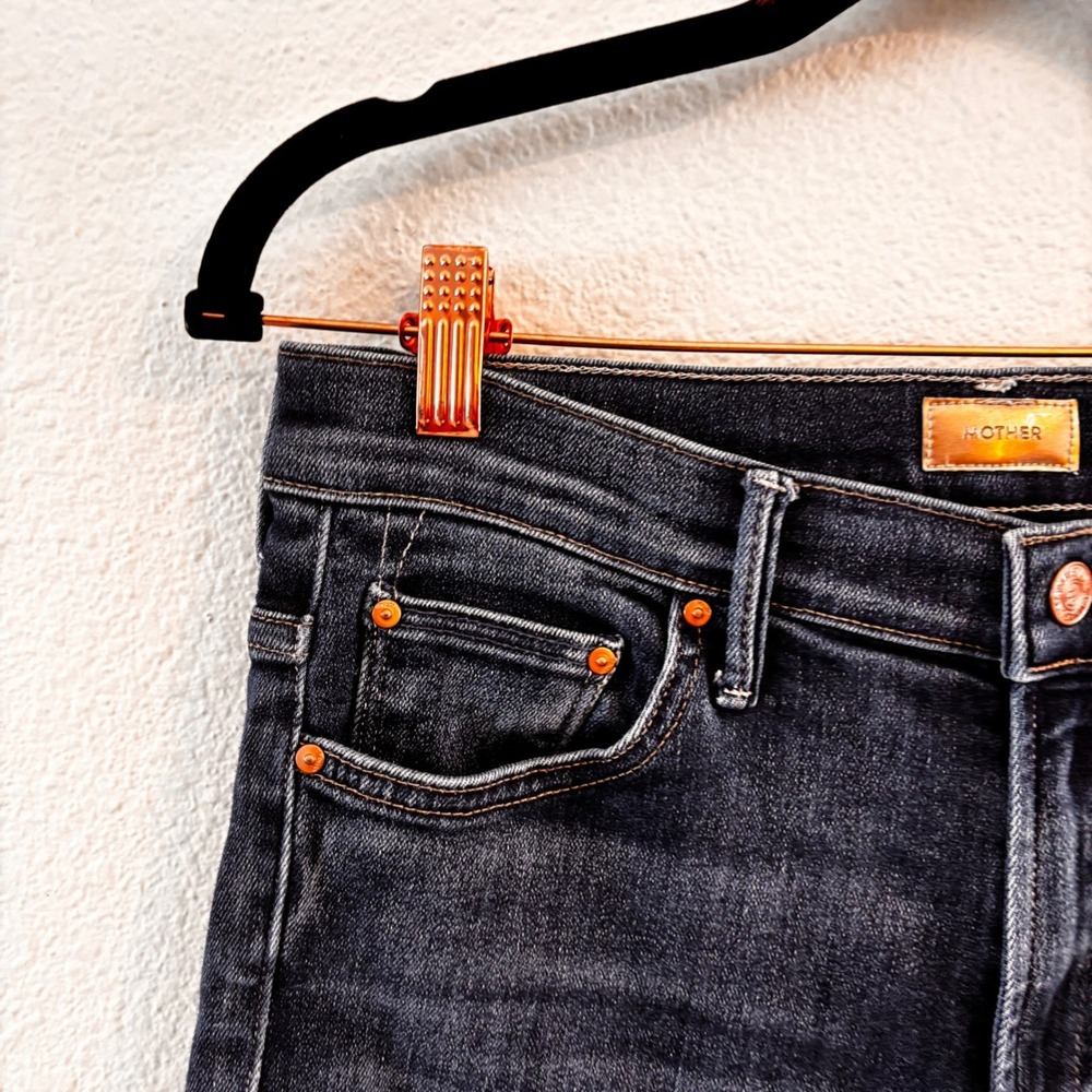 MOTHER Denim Womens Jeans Insider Crop Step Fray Size 29 Home Movies - Picture 6 of 11